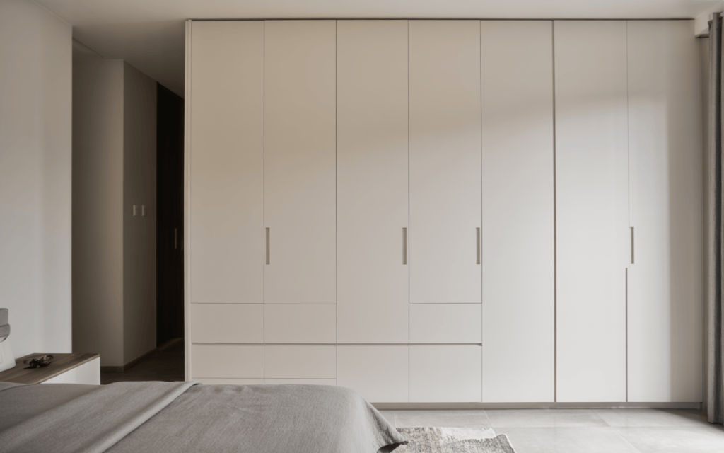 Bedroom cupboard designs for small rooms with integrated dresser