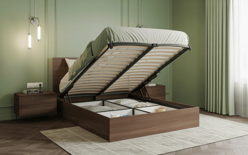 Bedroom cupboard designs for small rooms with mandir setup