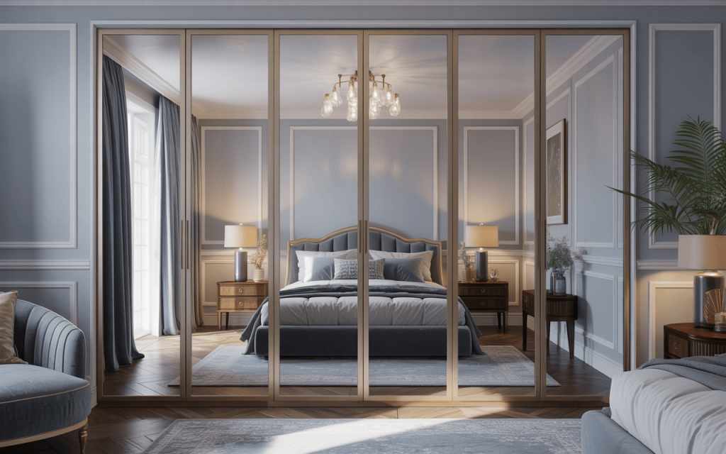 Small bedroom cupboard designs with crockery unit for compact spaces