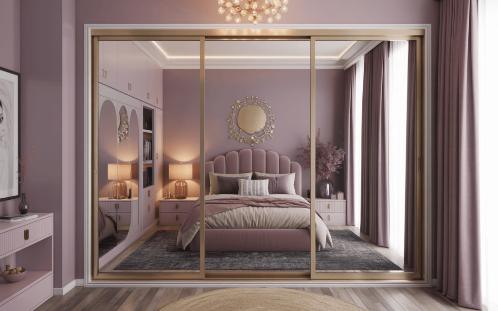 Open storage cupboard design for small bedroom layout