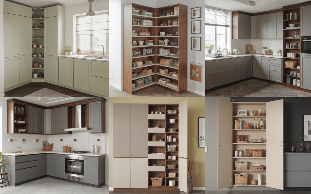 Stylish kitchen corner pantry unit ideas with smart layouts and functional modular storage