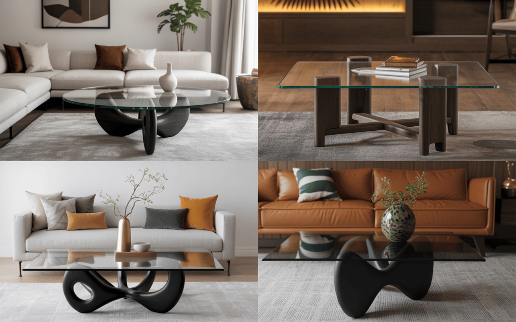Modern black glass coffee table designs showcasing style and elegance for living rooms
