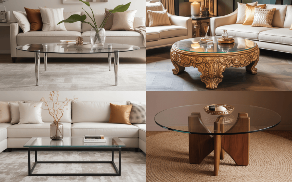 Collection of best glass coffee tables in modern, luxury, and artistic living room styles