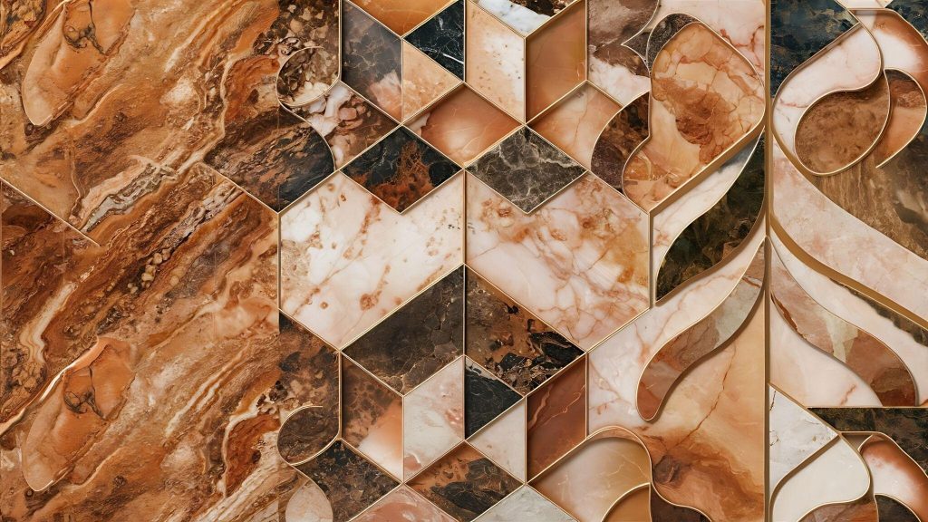 Elegant bathroom tile trends 2026 featuring luxury marble and geometric textures