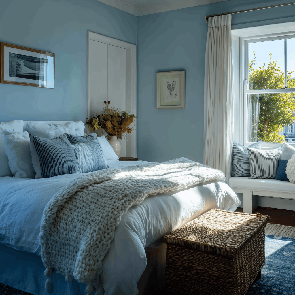 Elegant bedroom wall colour combination ideas for a bright and peaceful space