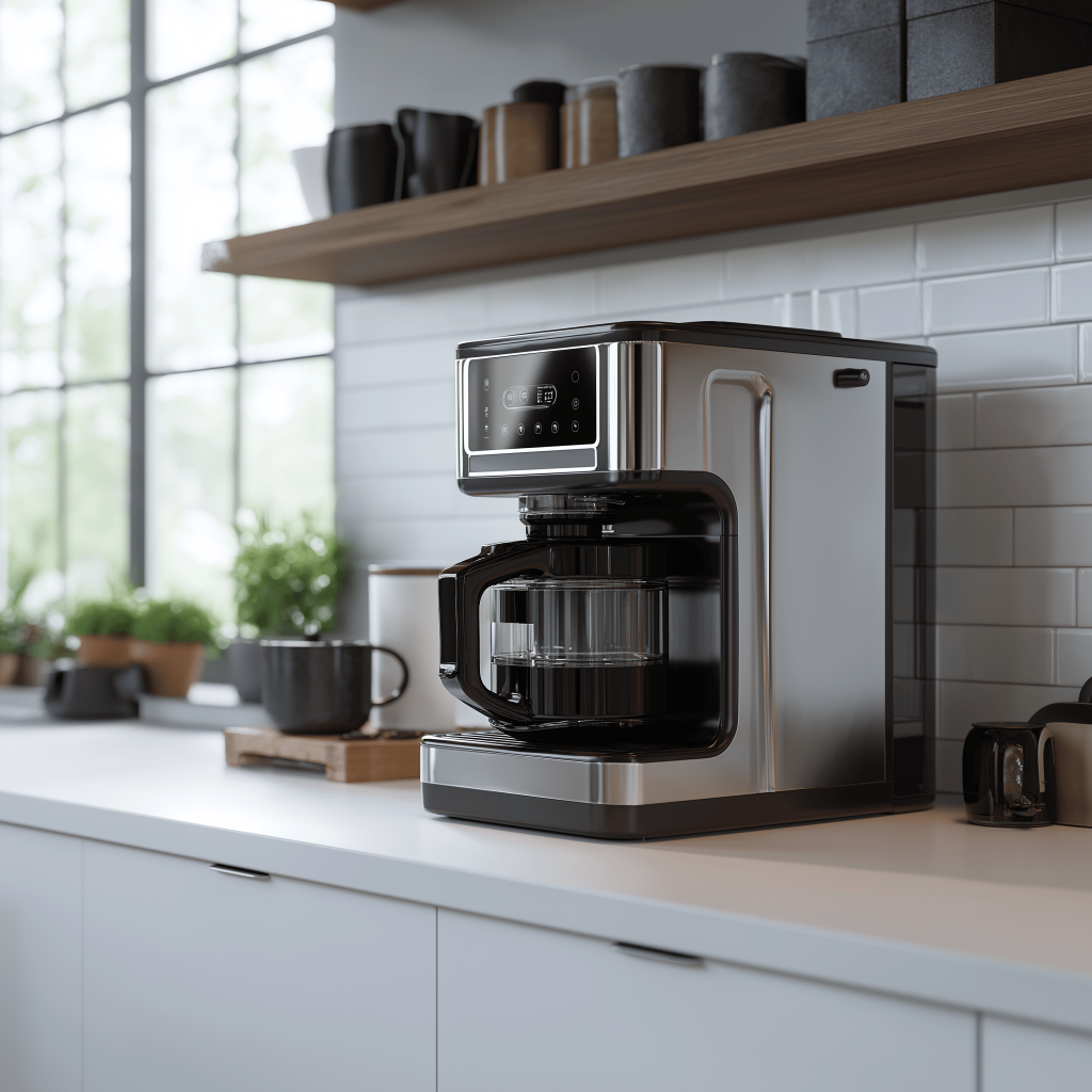 Modern cost effective modular kitchen with smart appliances and clean countertop design