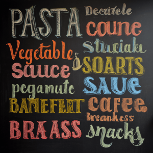 Chalkboard typography kitchen wall art and decor for modern homes