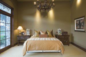 Cozy Gudi Padwa celebration at home bedroom decor with warm lighting and elegant festive setup