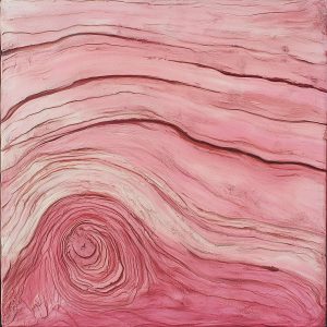 Modern rosewood furniture design texture with flowing layered wood grain pattern in soft pink tones