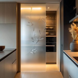 Frosted decorative glass wall panel design for stylish home interiors