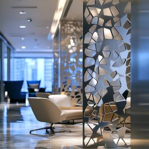 Decorative interior design glass wall panels for the home space