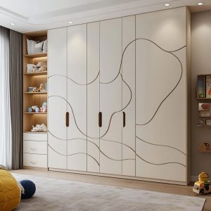 modern wardrobe door design ideas with sliding panels and shelves 