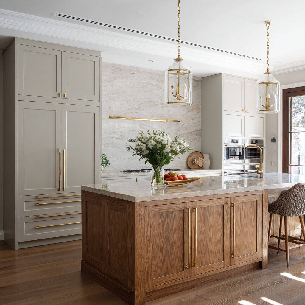 Grey shaker kitchen cabinets with shaker style doors and elegant cupboards
