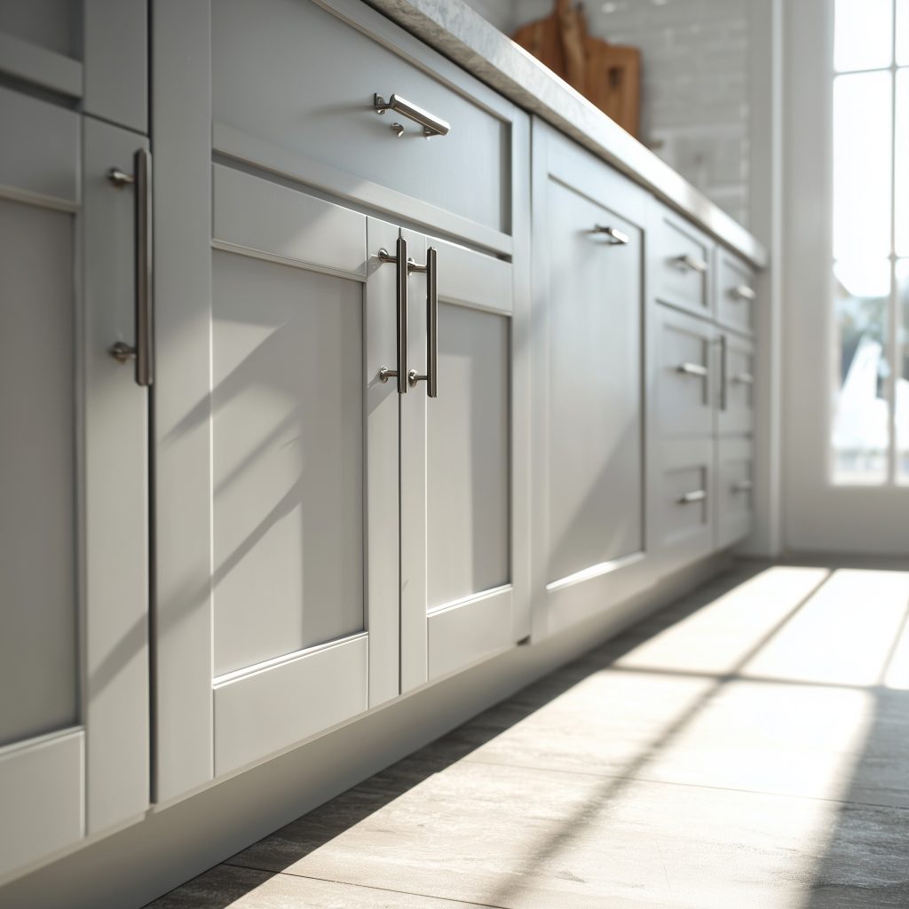 White shaker kitchen cabinets with shaker style doors and modern cupboards