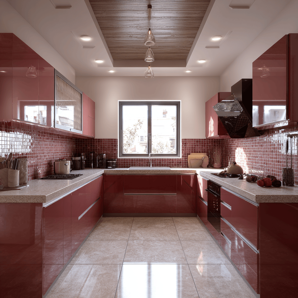 Low cost modular kitchen design highlighting modular kitchen cost per sq ft