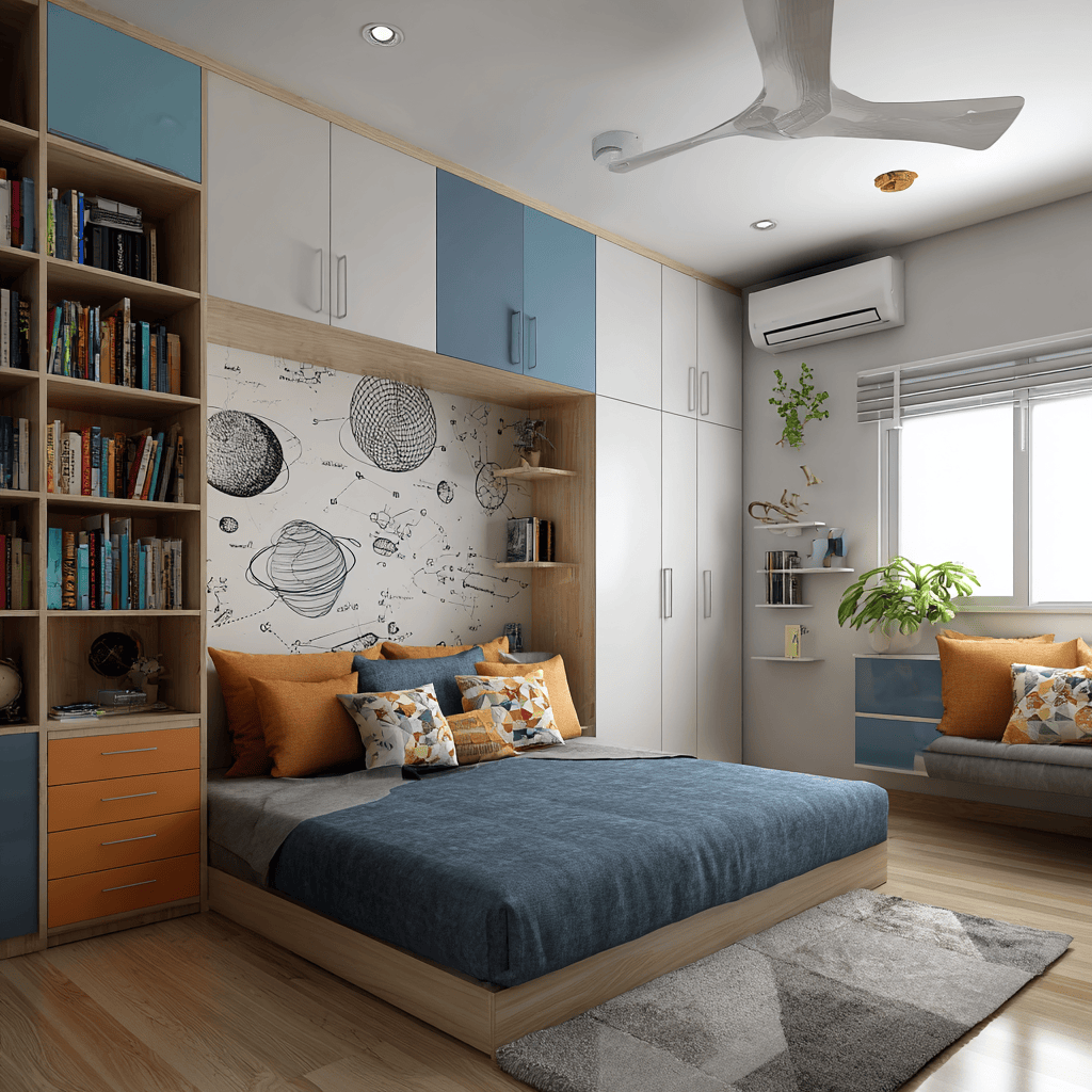 Stylish interior design cost for 2bhk bedroom with smart storage and modern decor