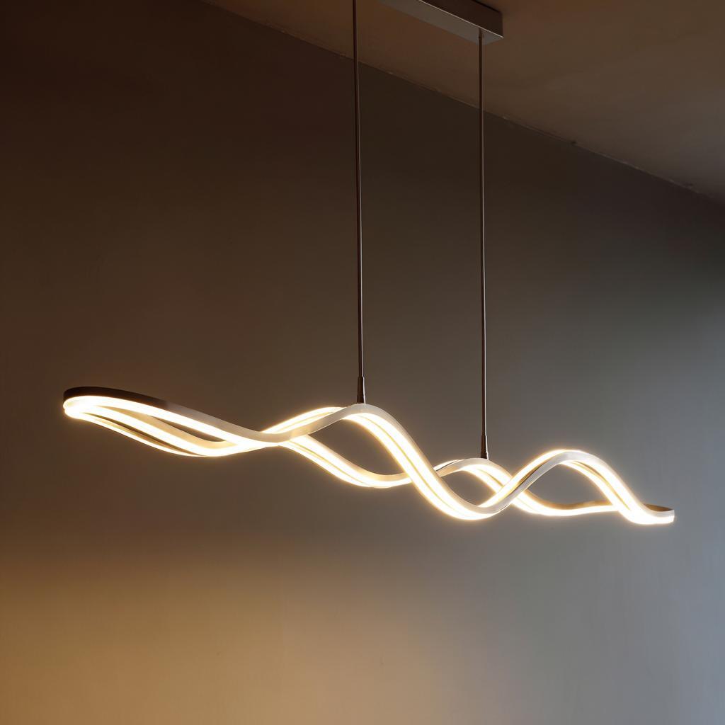 Modern dining room ceiling lights with sculptural LED pendant design