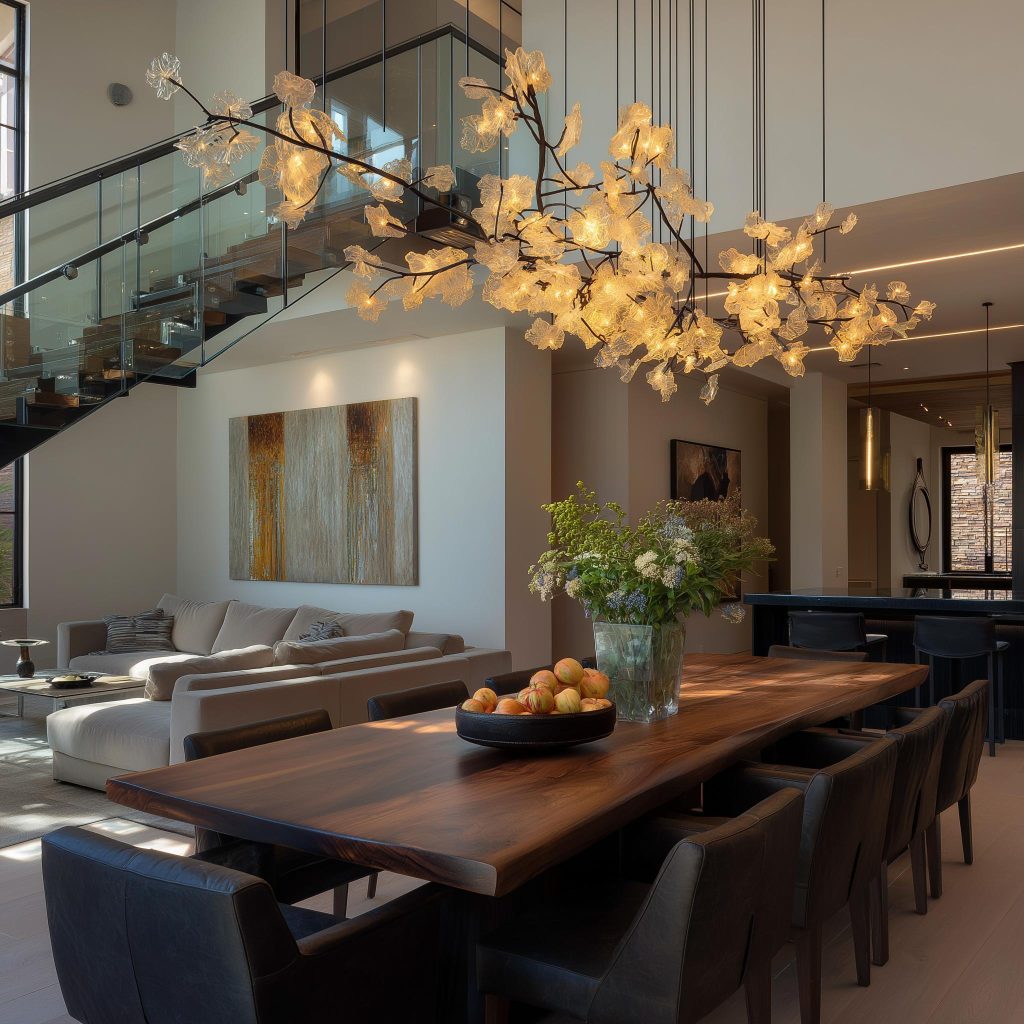 Organic dining room ceiling lights ideas transform open plan interiors