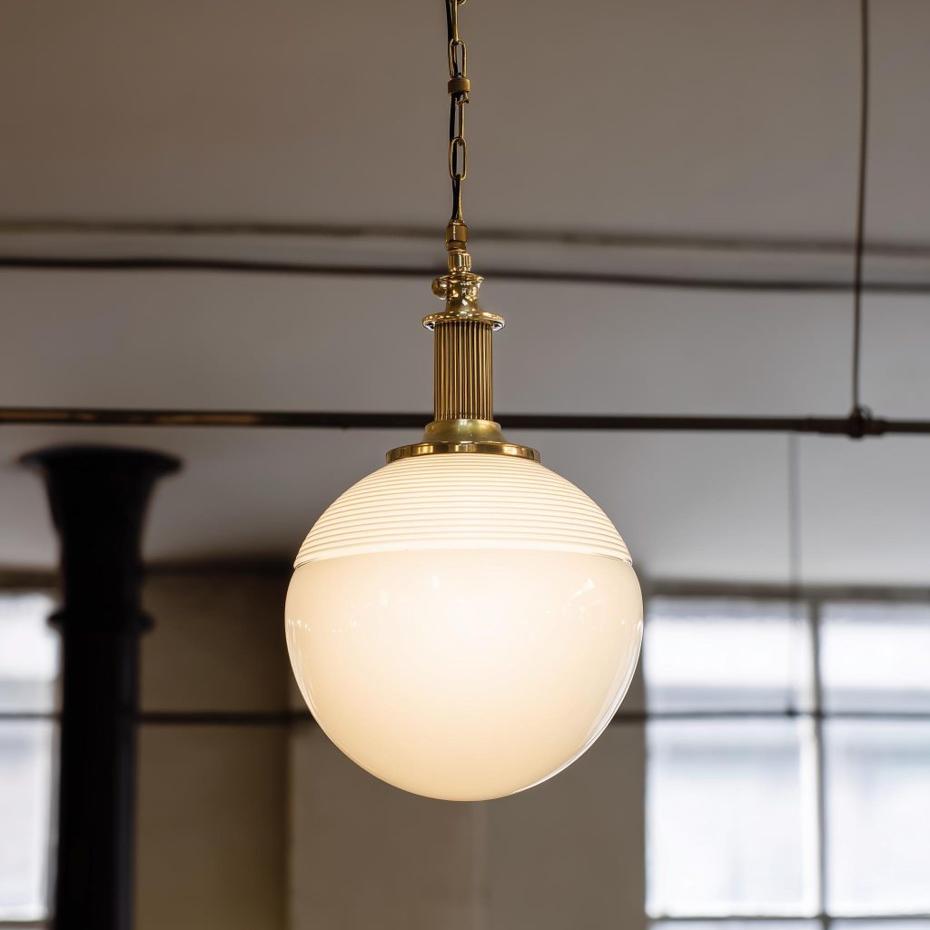 Pendant ceiling lights dining room styled with classic globe glass elegance