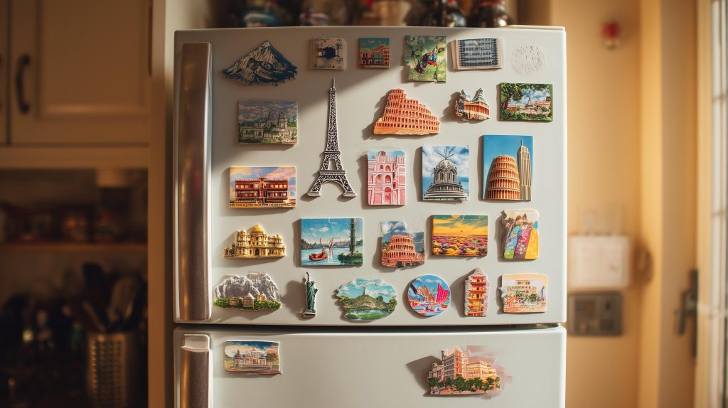 Cheap things to decorate your room using various travel fridge magnets