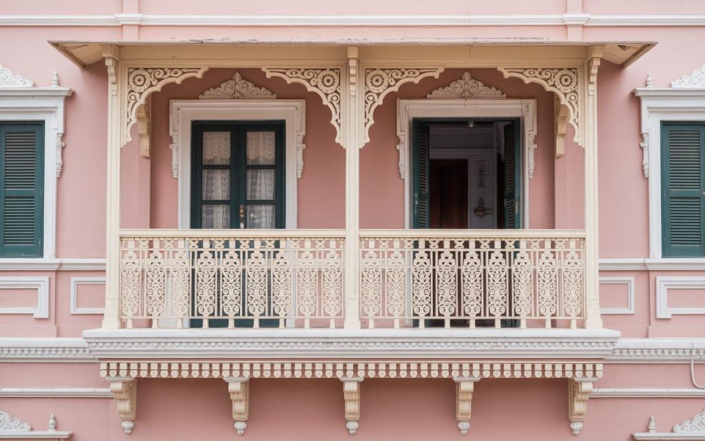 Classic cast iron railing designs for balcony featuring ornate patterns and heritage architectural style