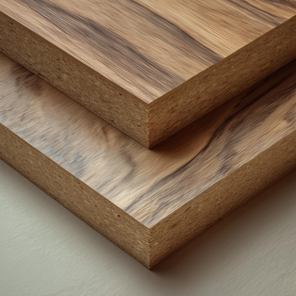 Macro view of the compressed grain found in common types of wood used for furniture.