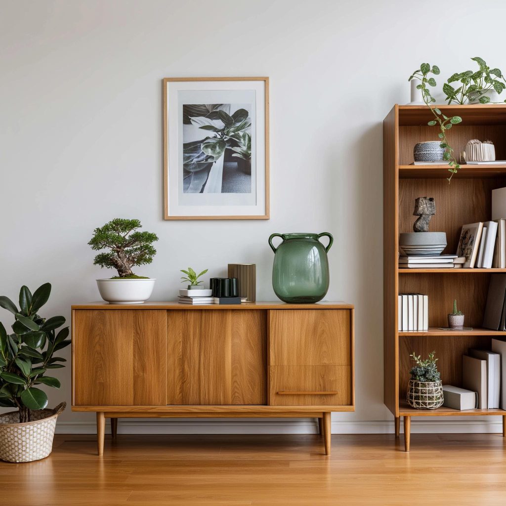 Sleek cabinets and a window seat reflect a modern kitchen interior design philosophy.