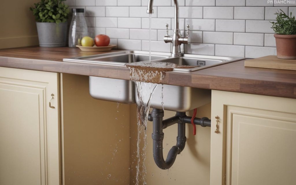 Durable waterproof material for kitchen cabinets protecting against sink leaks and moisture damage