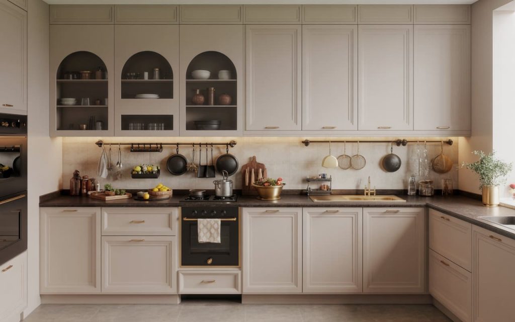 Modern kitchen renovation trends with elegant cabinetry, warm lighting, and organized functional layout