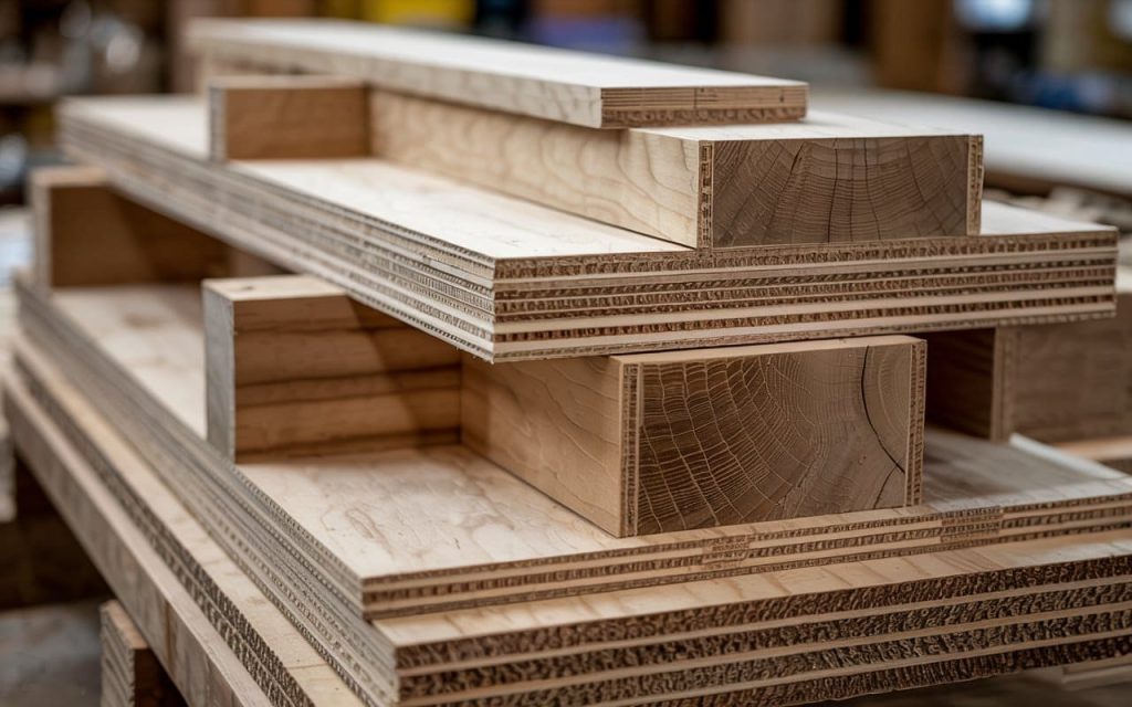 Detailed Engineered Wood vs Plywood layers showing strength and core structure