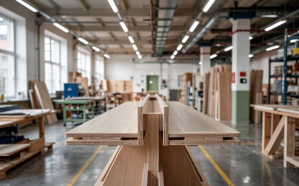 Industrial Engineered Wood vs Plywood sheets in factory for furniture making