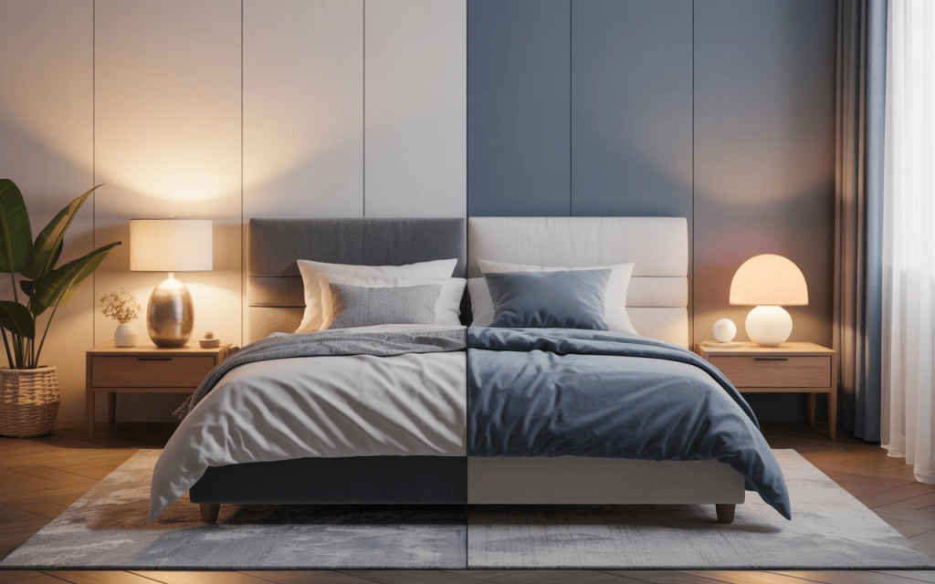 A balanced bedroom with natural light and optimal bed placement as per Vastu principles.