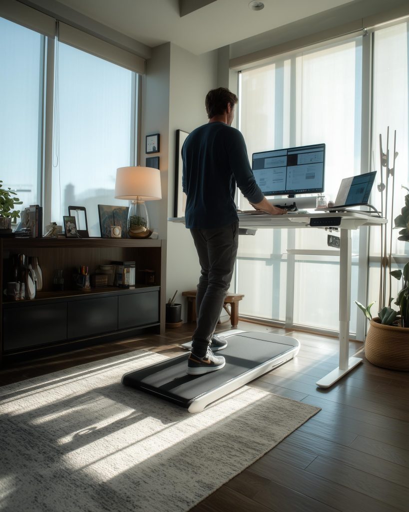 Ergonomic standing desk design for home office setup