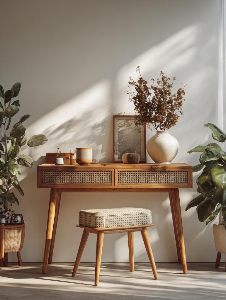 Cane rattan earthy decor Kolkata home interior trends