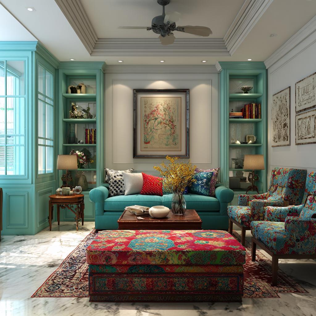 Heritage modern living room Kolkata interior design trends