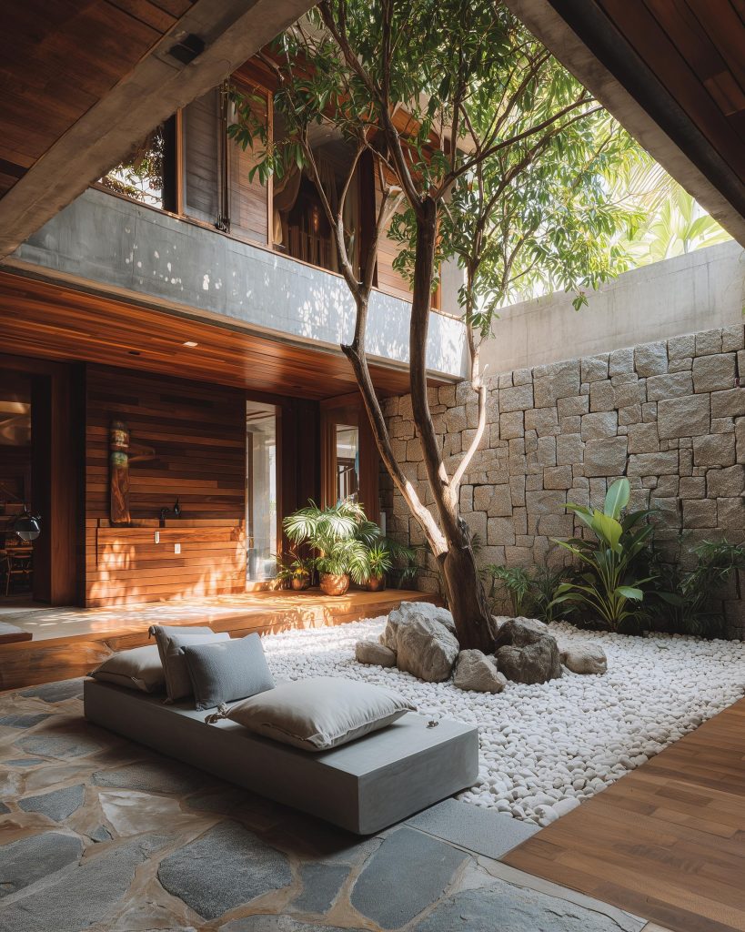 Courtyard home natural ventilation design Kolkata