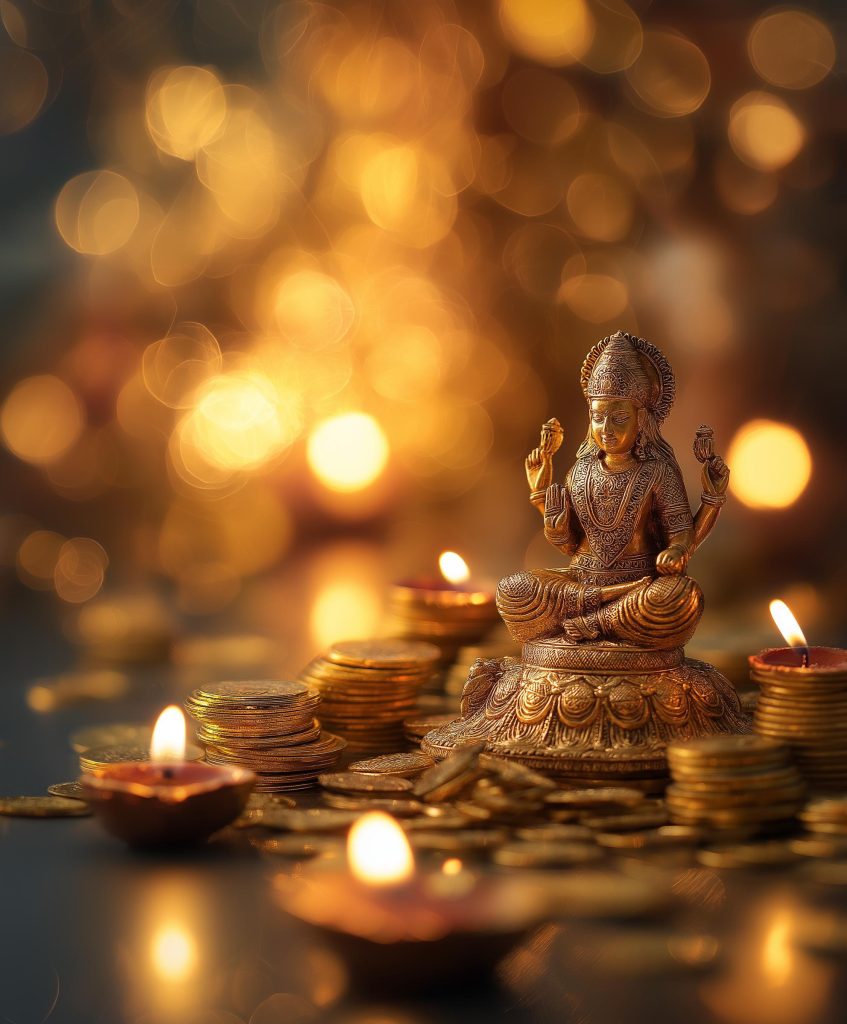 Goddess Lakshmi idol Akshaya Tritiya festive decor
