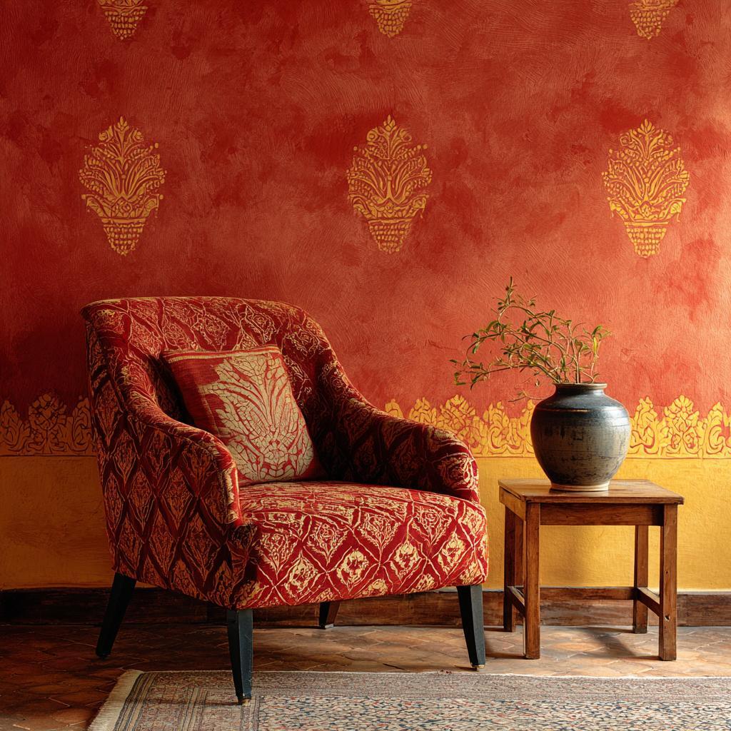 Red gold auspicious colour palette festive home decor
