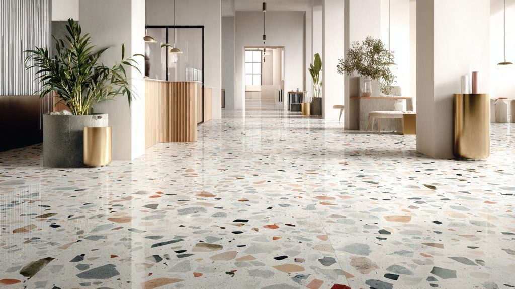 Rustic tile flooring warm living space mosaic comparison
