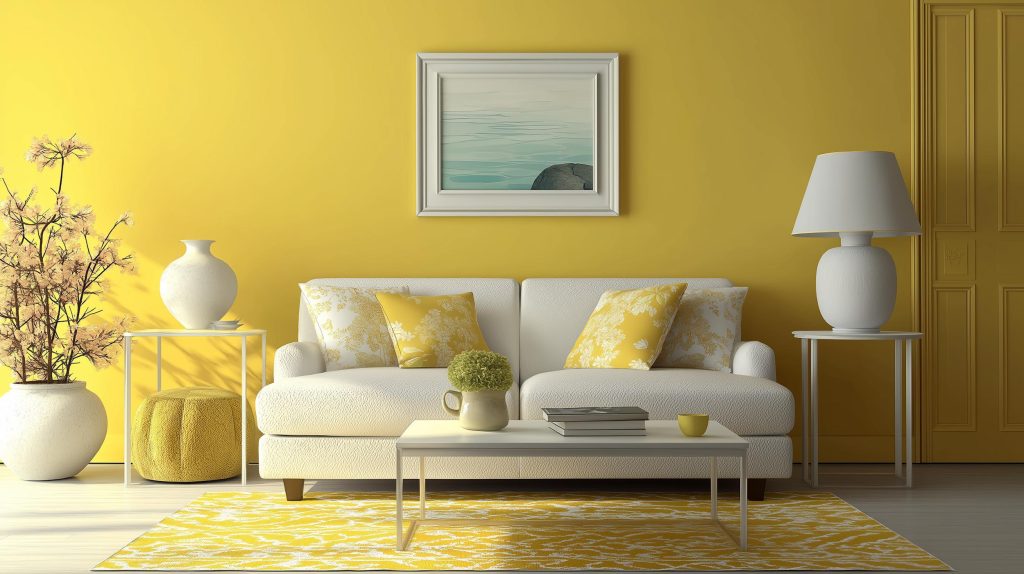 Yellow rug temporary flooring rental house decorating ideas