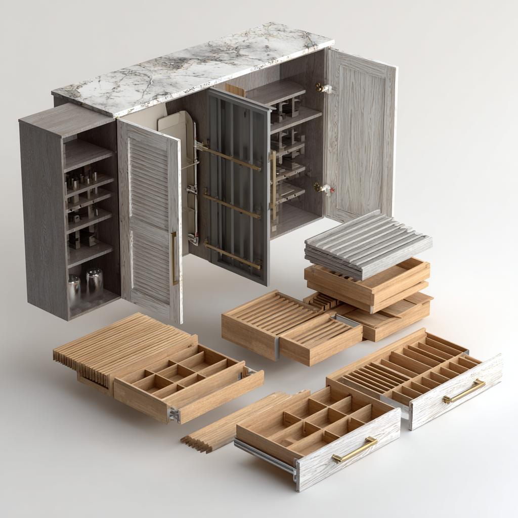 carcass in modular kitchen cabinet box structure