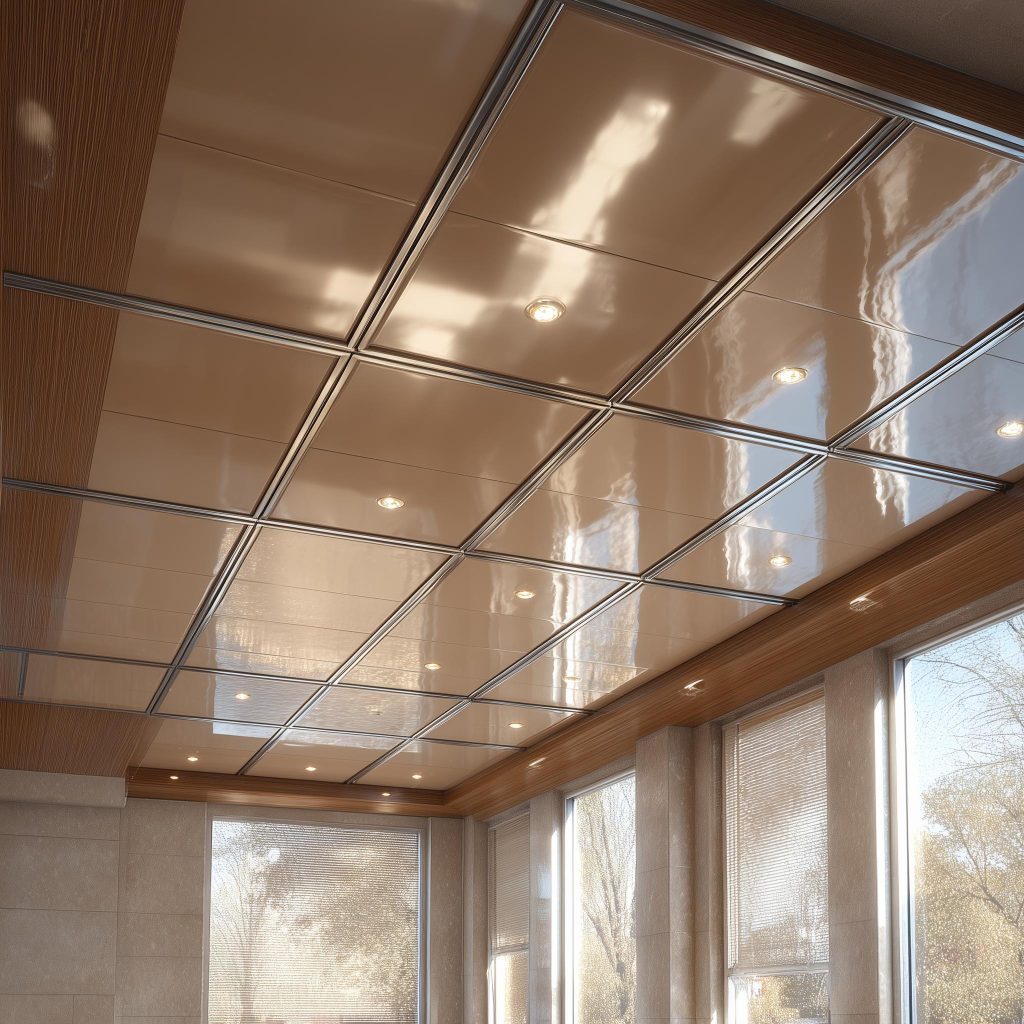grid false ceiling office Chennai reflective panel spotlights