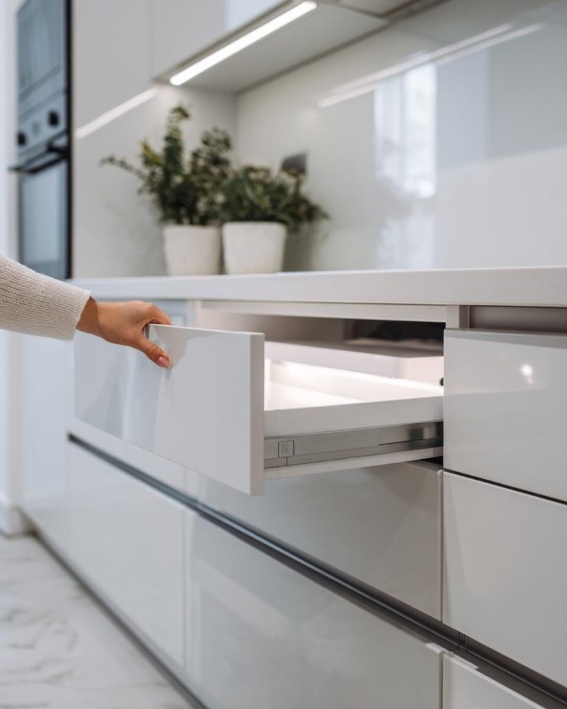  kitchen interior pull-out drawer hidden storage