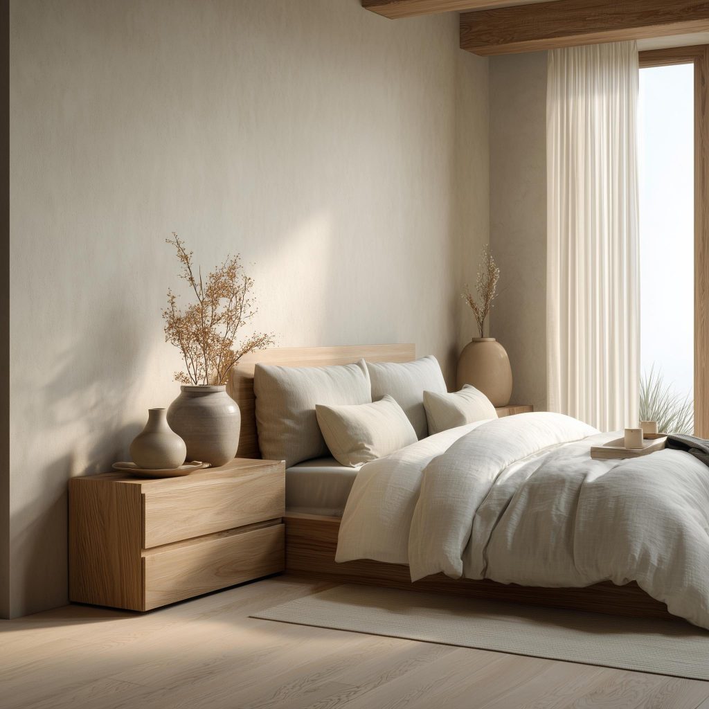  minimalist bedroom layout with natural light