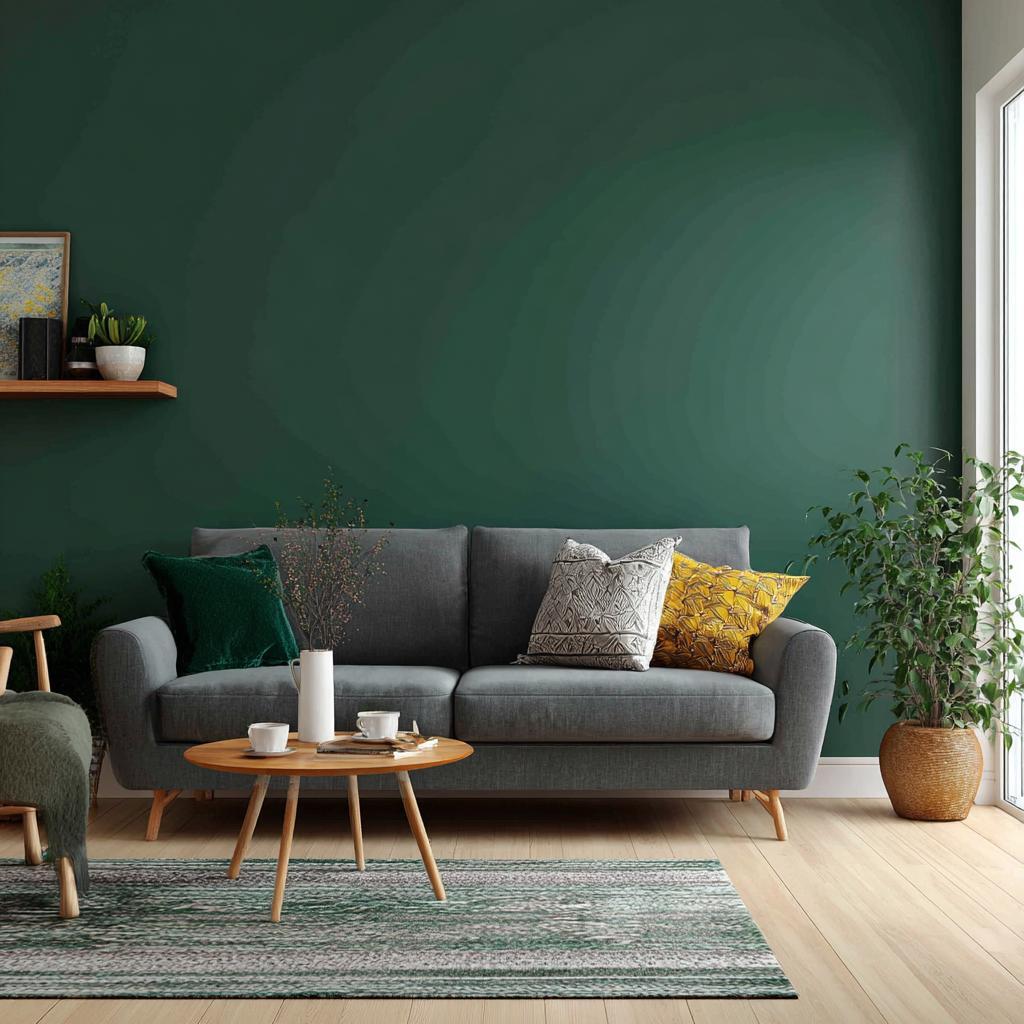 acrylic based paint walls dark green room