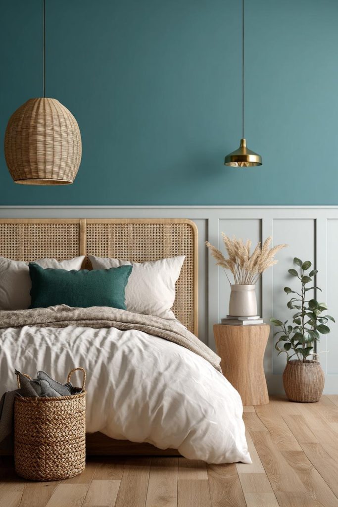 acrylic painting for bedroom walls teal