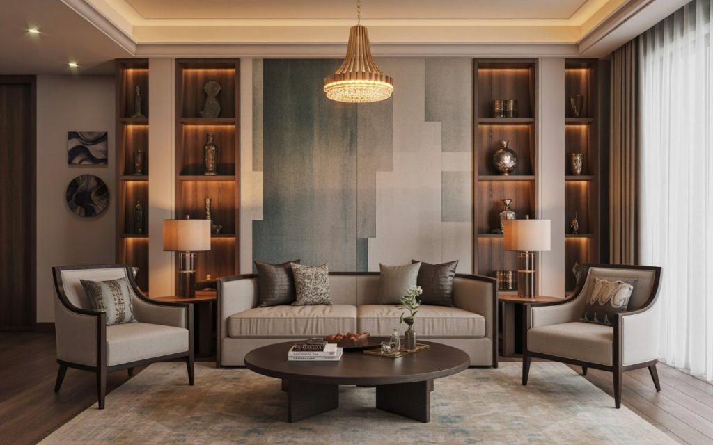 modern wallpaper design living room feature wall