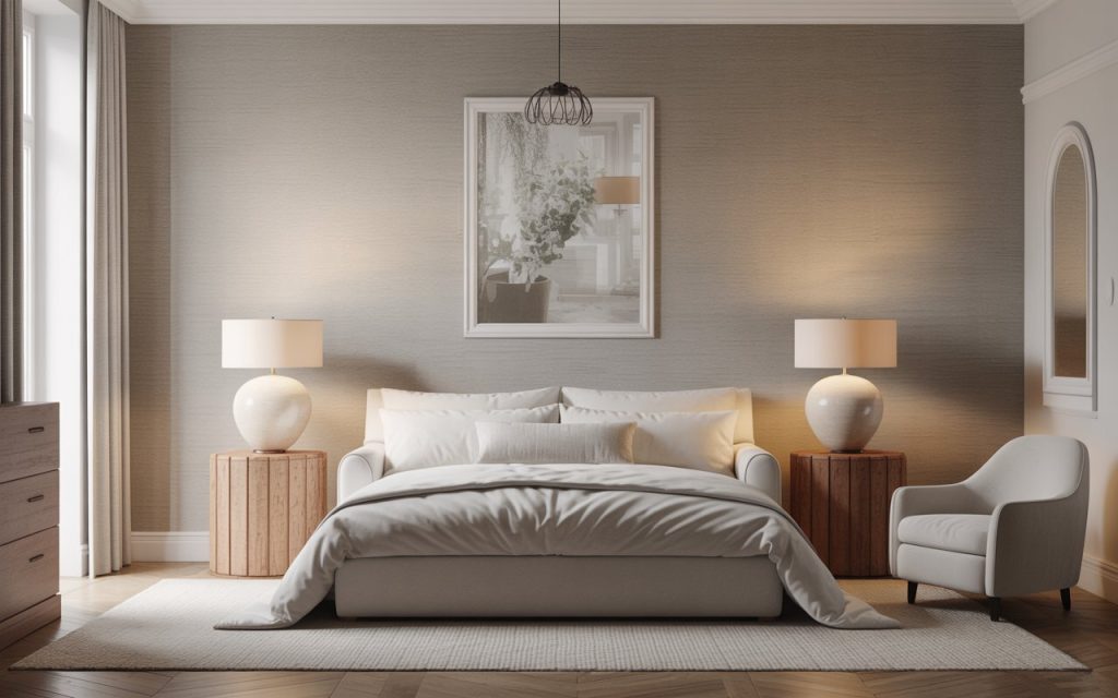  tactile texture modern wallpaper design bedroom grasscloth