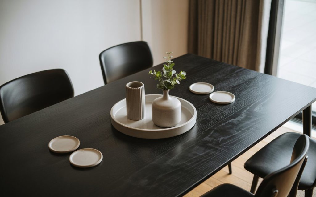  minimalist black dining table decorative tray everyday decor