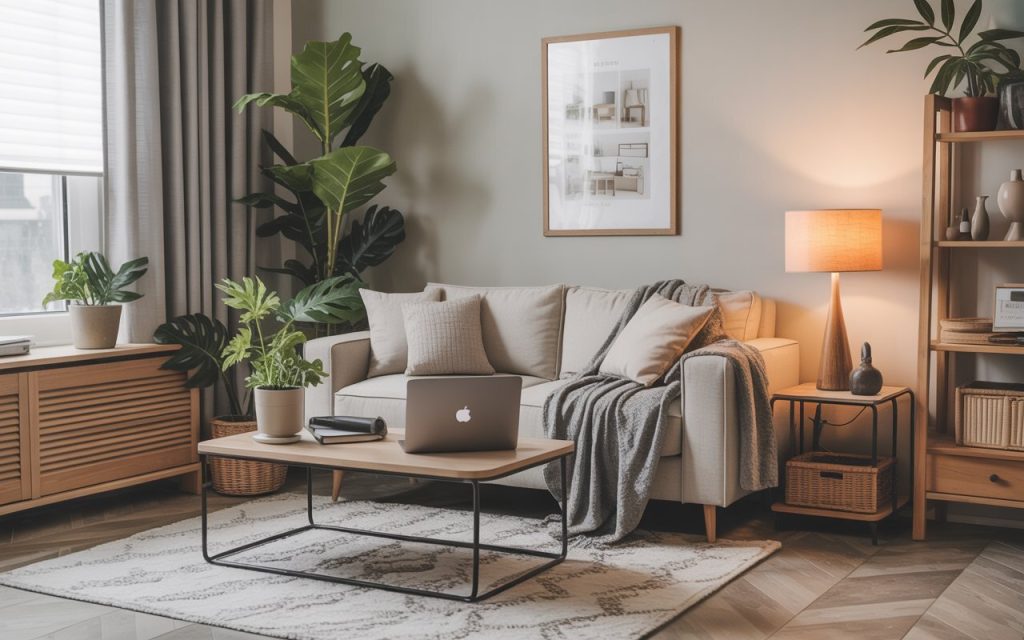 e-design package cosy living room retail furniture styling